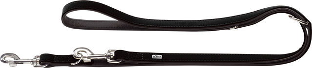 Hunter Hundeführleine Softie verstellbar aus Kunstleder in Schwarz 200 cm x 15 mm - 200 cm – Bild 1 von 3