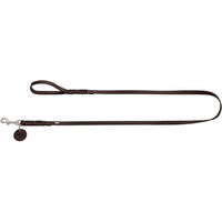 Produktbild von Hunter Hundeführleine Solid Education aus Leder dunkelbraun 11 mm 200 cm - 2 m