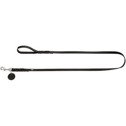 Hunter Hundeführleine Solid Education aus Leder in Schwarz 200 cm - 200 cm – Bild 1 von 3