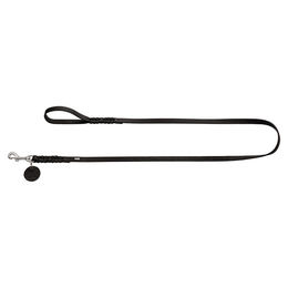 Hunter Hundeführleine Solid Education aus Leder schwarz 16 mm 200 cm - 2 m – Bild 1 von 3