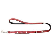 Produktbild von Hunter Hundeführleine Swiss aus Leder rot/schwarz Größe M-L