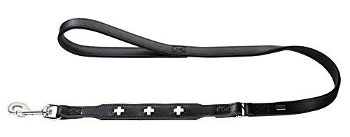 Hunter Hundeführleine Swiss aus Leder Schwarz M-L - 1,8 m – Bild 1 von 3