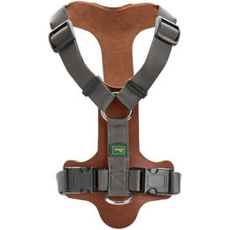 Hunter Hundegeschirr Aalborg Mixed aus Leder in Cognac/Grau Größe S – Bild 1 von 7