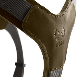 Hunter Hundegeschirr Aalborg Mixed aus Leder und Nylon in Grün/Grau Größe S – Bild 1 von 6