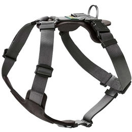 Hunter Hundegeschirr Aalborg Mixed aus Leder und Nylon Schwarz Grau Größe M-L – Bild 1 von 4