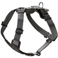 Produktbild von Hunter Hundegeschirr Aalborg Mixed aus Leder und Nylon Schwarz Grau Größe M-L
