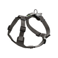 Produktbild von Hunter Hundegeschirr Aalborg Mixed aus Rindsleder und Nylon in Schwarz/Grau Größe M