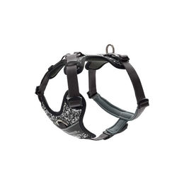 Hunter Hundegeschirr Divo Reflect Y-Geschirr aus Nylon Schwarz Grau Größe M – Bild 1 von 2
