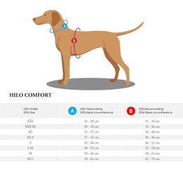 Hunter Hundegeschirr Hilo Comfort Orange XS für kleine bis mittlere Hunde aus Polyester mit reflektierenden Elementen – Bild 1 von 3