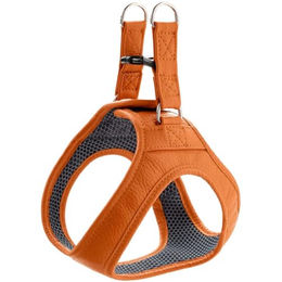 HUNTER Hundegeschirr Hilo Norwegergeschirr aus Leder in Orange Größe XS – Bild 1 von 6