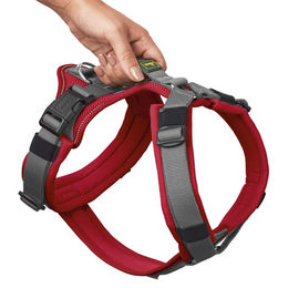 Hunter Hundegeschirr Maldon Up rot/grau Größe M-L reflektierend und gepolstert – Bild 1 von 8