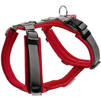 Produktbild von Hunter Hundegeschirr Maldon Y-Geschirr aus Nylon Rot Grau Größe XS