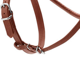 Hunter Hundegeschirr Round & Soft Canadian Up aus Leder Braun Größe S-M – Bild 1 von 4