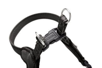 Hunter Hundegeschirr Soho Mini aus Leder für Welpen und kleine Hunde Schwarz XS – Bild 1 von 4