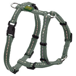 Hunter Hundegeschirr Tripoli Vario Basic in Grün S aus Nylon wasserabweisend und reflektierend – Bild 1 von 4