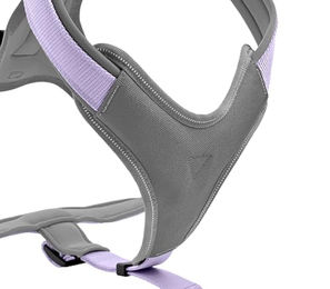 Hunter Hundegeschirr Y-Geschirr aus Neopren und Nylon in Lila/Grau Größe L – Bild 1 von 7