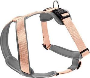 Hunter Hundegeschirr Y-Geschirr aus Neopren und Nylon in Pfirsich/Grau Größe M – Bild 1 von 9