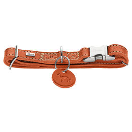 Hunter Hundehalsband Aalborg Alu-Strong aus Leder Orange Größe XL – Bild 1 von 3