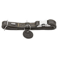 Produktbild von Hunter Hundehalsband Aalborg Alu-Strong aus Leder steingrau Größe XL