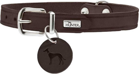 Hunter Hundehalsband Aalborg aus Leder dunkelbraun 60 cm – Bild 1 von 3