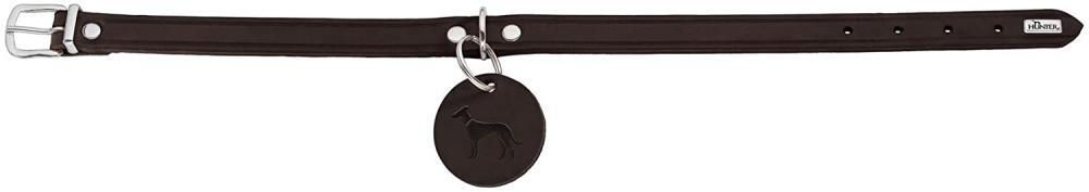 Hunter Hundehalsband Aalborg aus Leder dunkelbraun Größe 47 cm S-M – Bild 1 von 5