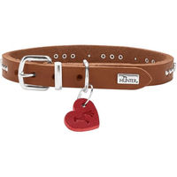 Produktbild von Hunter Hundehalsband Aalborg Hearts aus Leder in Braun Größe 32