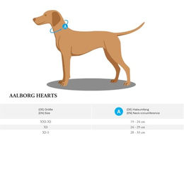 HUNTER Hundehalsband Aalborg Hearts aus Softvollrindleder in Cognac mit Herz-Details und Herzanhänger Größe 37 – Bild 1 von 5
