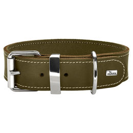Hunter Hundehalsband Aalborg Special aus Leder olivgrün Größe XL – Bild 1 von 4