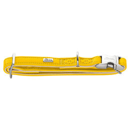 Hunter Hundehalsband Amalfi Alu-Strong Gelb Kunstleder Größe M – Bild 1 von 6
