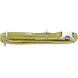 Produktbild von Hunter Hundehalsband Amalfi Alu-Strong Grün Kunstleder Größe L