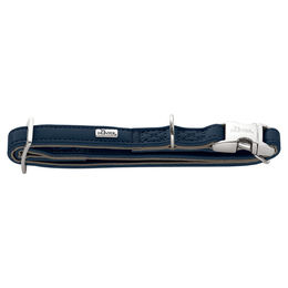 Hunter Hundehalsband Amalfi Alu-Strong Marineblau aus veganem Kunstleder Größe M – Bild 1 von 5