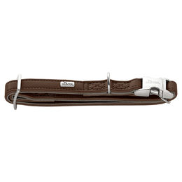 Hunter Hundehalsband Amalfi Alu-Strong Schokobraun Kunstleder Größe XL – Bild 1 von 5
