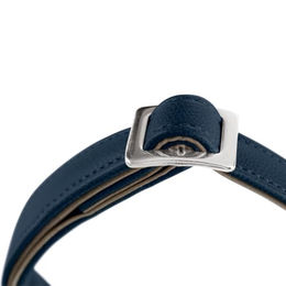 Hunter Hundehalsband Amalfi Alu-Strong Vegan Kunstleder Marineblau Größe XL – Bild 1 von 5