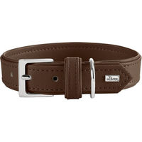 Produktbild von Hunter Hundehalsband Amalfi Schokobraun aus veganem Kunstleder Größe L 60 cm