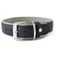 Produktbild von Hunter Hundehalsband Amsterdam aus Leder in Navy/Grau 20 cm x 12 mm