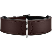Produktbild von Hunter Hundehalsband Basic aus Leder braun/schwarz Größe M wasserabweisend