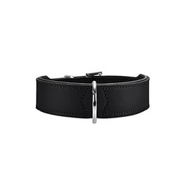 Hunter Hundehalsband Basic aus Leder schwarz Größe L – Bild 1 von 4