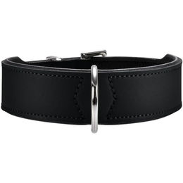 Hunter Hundehalsband Basic aus Leder Schwarz Größe M – Bild 1 von 3