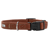 Produktbild von Hunter Hundehalsband Canadian Up aus Leder Cognac Braun Größe XS für Welpen und kleine Hunde