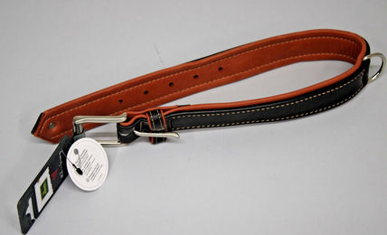 HUNTER Hundehalsband Canadian Up aus Leder Schwarz/Cognac Größe M-L (60 cm) – Bild 1 von 11