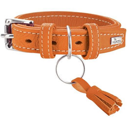Hunter Hundehalsband Cannes Leder Orange XS – Bild 1 von 9