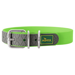 Produktbild von Hunter Hundehalsband Convenience aus Nylon in Apfelgrün wasserabweisend 35 cm x 2 cm