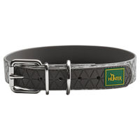 Produktbild von Hunter Hundehalsband Convenience Reflect Grau mit reflektierendem Leo Muster aus Biothane waterproof 50 cm