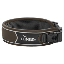 Produktbild von Hunter Hundehalsband Divo aus Nylon braun grau Größe XL Breite 5,5 cm