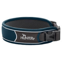 Produktbild von Hunter Hundehalsband Divo aus Nylon dunkelblau grau Größe XL Breite 5,5 cm