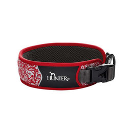 Produktbild von Hunter Hundehalsband Divo Reflect aus Nylon Rot/Grau XL 55-65 cm