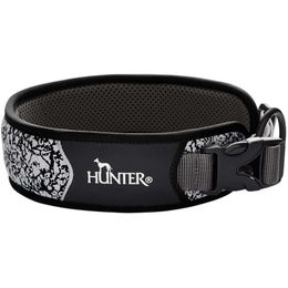 Hunter Hundehalsband Divo Reflect Schwarz Grau Größe S aus Nylon wasserabweisend – Bild 1 von 12