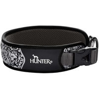 Produktbild von Hunter Hundehalsband Divo Reflect Schwarz Grau Größe S aus Nylon wasserabweisend