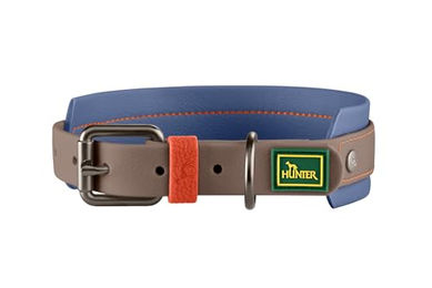 Hunter Hundehalsband Havanna Mini Biothane wasserabweisend Beige Blau Größe 40 – Bild 1 von 7