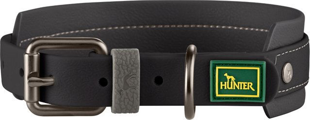 Hunter Hundehalsband Havanna Schwarz Nylon wasserabweisend Größe M-L – Bild 1 von 9